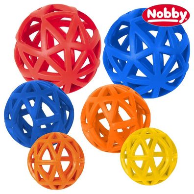 Nobby Vollgummi Spielzeug Gitterball - Hundespiel Kauspielzeug Ball Gummiball