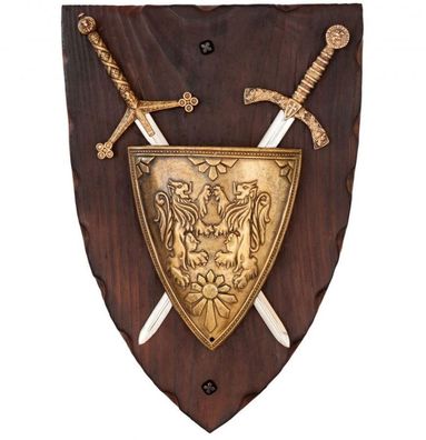 Wandschild Braveheart mit Schild und Schwertern