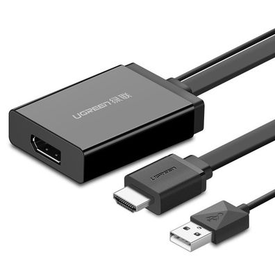 Ugreen unidirektionaler HDMI-Adapter (männlich) - Display Port (weiblich) + USB ...