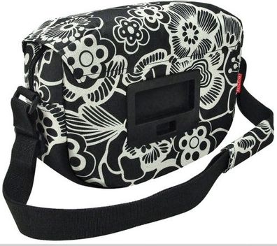 Schulter-Tasche KLICKfix FunBag fleur/ schwarz, 25x19x8cm