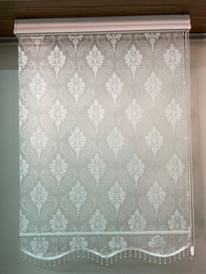 Fenster Rollo Gardine Doppelrollo mit Sonnenschutz Aluminiumkassette Zebra Weiß