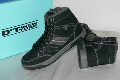 D.T. New York B249008 Warme Winter Leder Schuhe Boots Stiefel Futter ZIP 40 46 B