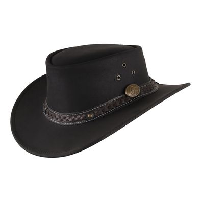 Scippis Wilsons Hat - 5H35 - Leder Hut - schwarz & braun