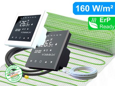 Elektrische Fußbodenheizung UltraPro für Fliesen 160 W/ m² mit Thermostat RT-50 touch