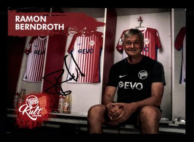 Ramon Berndroth Autogrammkarte Kickers Offenbach 2020-21 Original Signiert