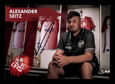 Alexander Seitz Autogrammkarte Kickers Offenbach 2020-21 Original Signiert