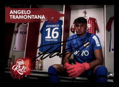 Angelo Tramontana Autogrammkarte Kickers Offenbach 2020-21 Original Signiert