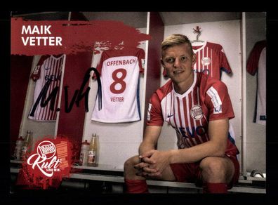 Maik Vetter Autogrammkarte Kickers Offenbach 2020-21 Original Signiert