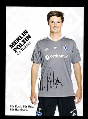 Merlin Polzin Autogrammkarte Hamburger SV 2021-22 Original Signiert