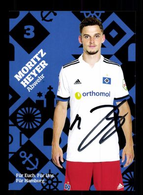 Moritz Heyer Autogrammkarte Hamburger SV 2021-22 Original Signiert