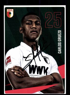 Carlos Gruezo Autogrammkarte FC Augsburg 2020-21 Original Signiert