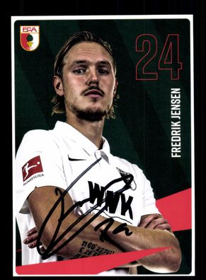Fredrik Jensen Autogrammkarte FC Augsburg 2020-21 Original Signiert