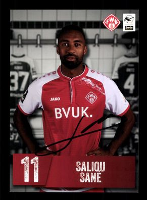 Saliou Sane Autogrammkarte Würzburger Kickers 2021-22 Original Signiert