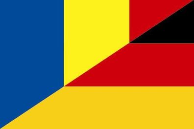 Aufkleber Fahne Flagge Rumänien-Deutschland in verschiedene Größen