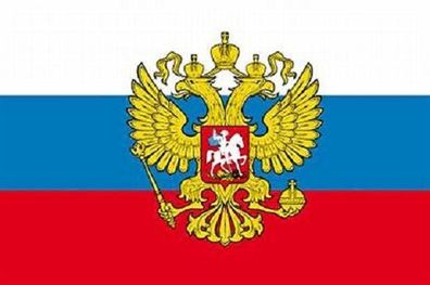 Aufkleber Fahne Flagge Russland mit Adler in verschiedene Größen