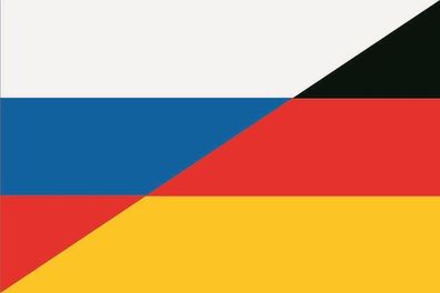 Aufkleber Fahne Flagge Russland-Deutschland in verschiedene Größen