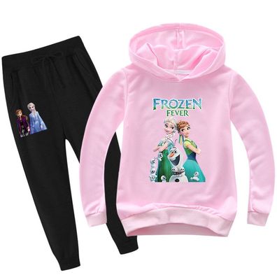 2er Set Mädchen Frozen Elsa Hoodie Anzug Kinder Pullover Sweatshirts mit Hose