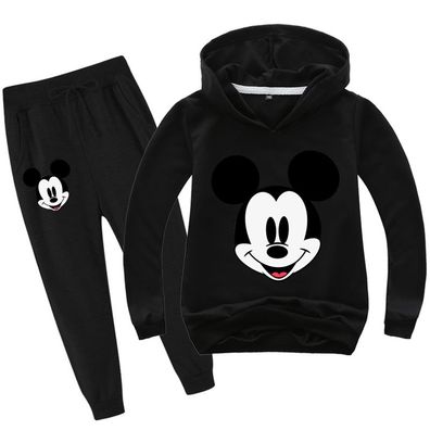 2er Set Junge Mädchen Disney Mickey Hoodie Anzug Minnie Kinder Pullover mit Hose