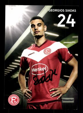 Georgios Siadas Autogrammkarte Fortuna Düsseldorf 2018-19 Original Signiert