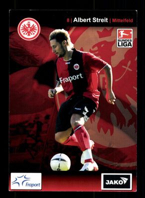 Albert Streit Autogrammkarte Eintracht Frankfurt 2007-08 Original Signiert