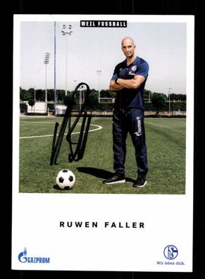 Ruwen Faller Autogrammkarte FC Schalke 04 2018-19 Original Signiert