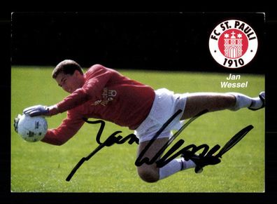 Jan Wessel Autogrammkarte FC St. Pauli 1990-91 Original Signiert