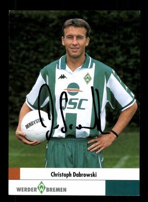 Christoph Dabrowski Autogrammkarte Werder Bremen 2000-01 Original Signiert