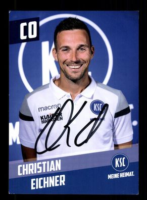 Christian Eichner Autogrammkarte Karlsruher SC 2019-20 Original Signiert