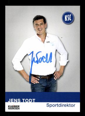 Jens Todt Autogrammkarte Karlsruher SC 2015-16 Original Signiert
