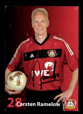 Carsten Ramelow Autogrammkarte Bayer Leverkusen 2002-03 Original Signiert + 2