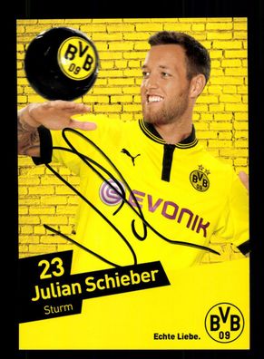 Julian Schieber Autogrammkarte Borussia Dortmund 2012-13 Original Signiert