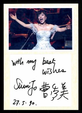 Sumi Jo Opernsängerin Südkorea Original Signiert ## BC G 37282