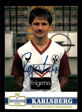 Roger Lutz Autogrammkarte 1 FC Kaiserslautern 1988-89 Original Signiert