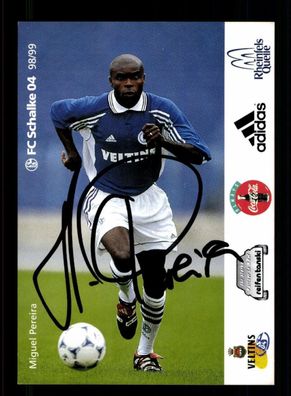Miguel Pereira Autogrammkarte FC Schalke 04 1998-99 Original Signiert + 2