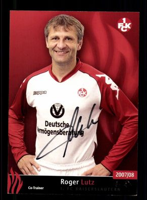 Roger Lutz Autogrammkarte 1 FC Kaiserslautern 2007-08 Original Signiert