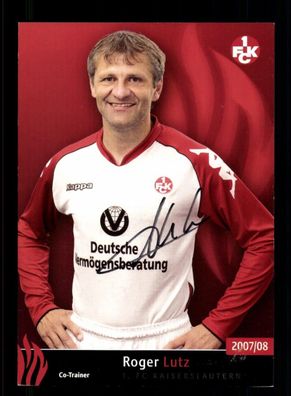 Roger Lutz Autogrammkarte 1 FC Kaiserslautern 2007-08 Original Signiert + 2