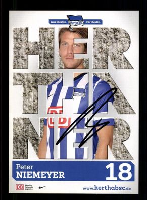 Peter Niemeyer Autogrammkarte Hertha BSC Berlin 2013-14 Original Signiert