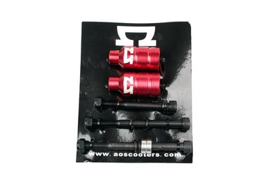 AOscooter Double Peg Kit incl. 3 bolts red