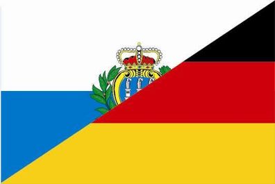 Aufkleber Fahne Flagge San Marino-Deutschland in verschiedene Größen