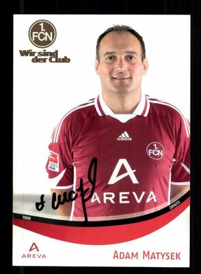 Adam Matysek Autogrammkarte 1 FC Nürnberg 2010-11 2. Karte Original Signiert