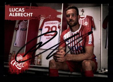 Lucas Albrecht Autogrammkarte Kickers Offenbach 2020-21 Original Signiert