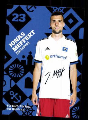 Jonas Meffert Autogrammkarte Hamburger SV 2021-22 Original Signiert