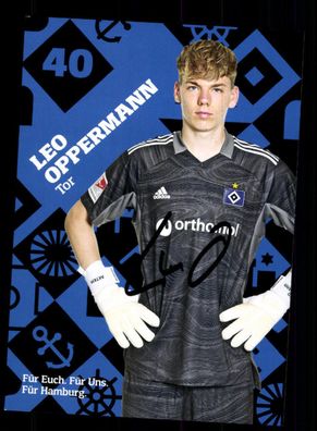 Leo Oppermann Autogrammkarte Hamburger SV 2021-22 Original Signiert