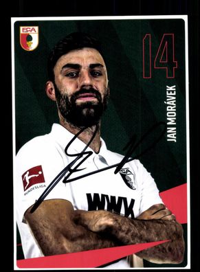 Jan Moravek Autogrammkarte FC Augsburg 2020-21 Original Signiert