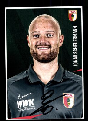 Jonas Scheuermann Autogrammkarte FC Augsburg 2020-21 Original Signiert