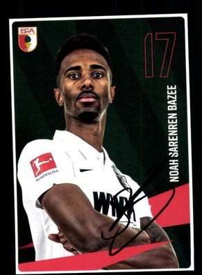 Noah Sarenren Bazee Autogrammkarte FC Augsburg 2020-21 Original Signiert