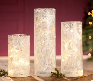 10 LED-Leuchter "Ice-Stars" LED Dekoration - Gilde Handwerk