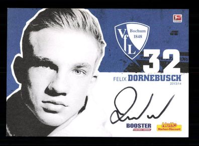 Felix Dornebusch Autogrammkarte VfL Bochum 2013-14 Original Signiert