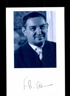 Fritz Rene Allemann 1910-1996 Autor Schriftsteller Original Signiert ##BC 191656