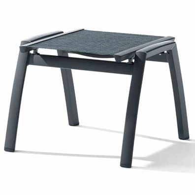 Sieger Hocker Trento eisengrau/ silber aus Aluminium Sitzhocker Fußbank